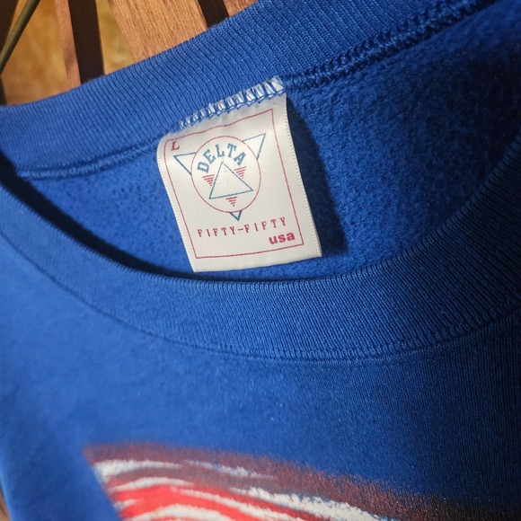80s Delta Tag Texas Deer Crewneck Sz L - Picture 3 of 3